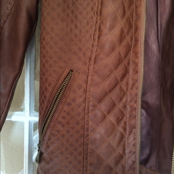 Guess Jacket fitted, brown, faux leather - Picture 5 of 5